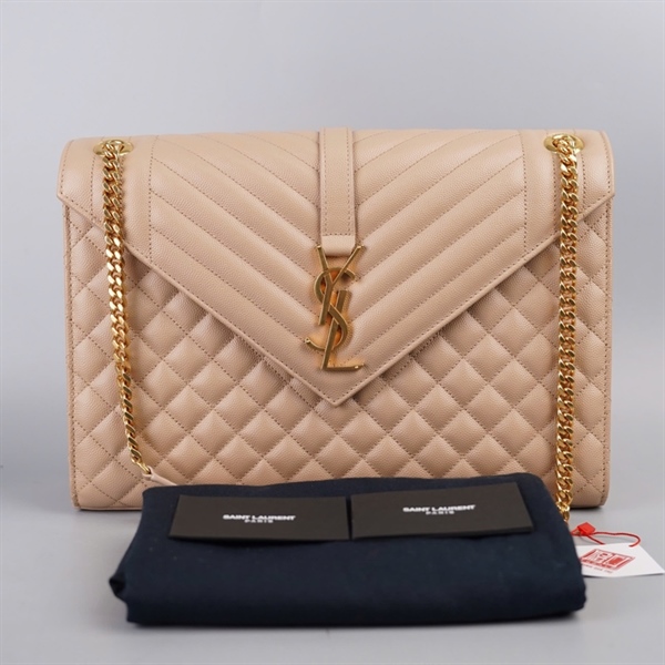 Túi YSL Envelope nude sz31 KG+