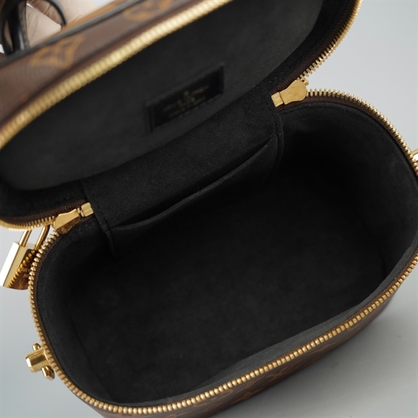 Túi LV Vanity hoa nâu kèm ổ +2 chìa sz18 +