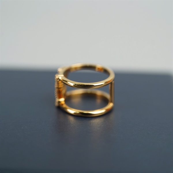 Nhẫn LV vàng in logo +