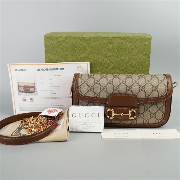 Túi GG 1955 xám (735178-520981) 2 strap sz23 +