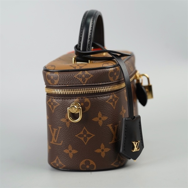 Túi LV Vanity hoa nâu kèm ổ +2 chìa sz18 +