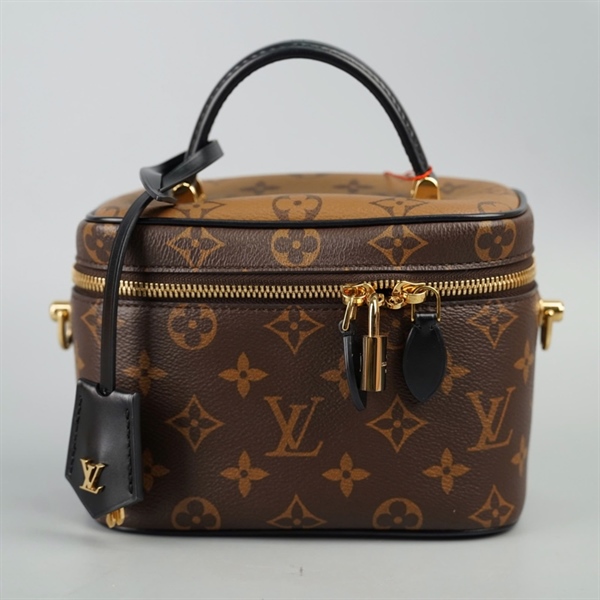 Túi LV Vanity hoa nâu kèm ổ +2 chìa sz18 +