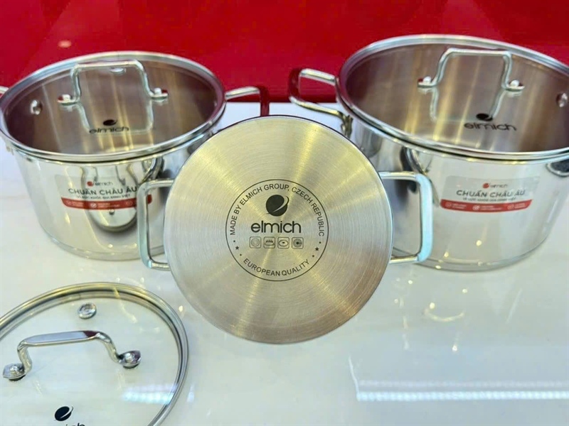 Bộ 3 nồi Elmich inox 304 size 16-20-24cm EL2473