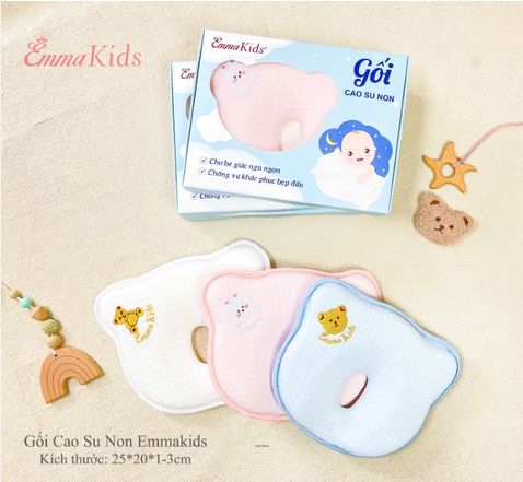 Gối cao su non Emma Kids (25x20x1-3cm)