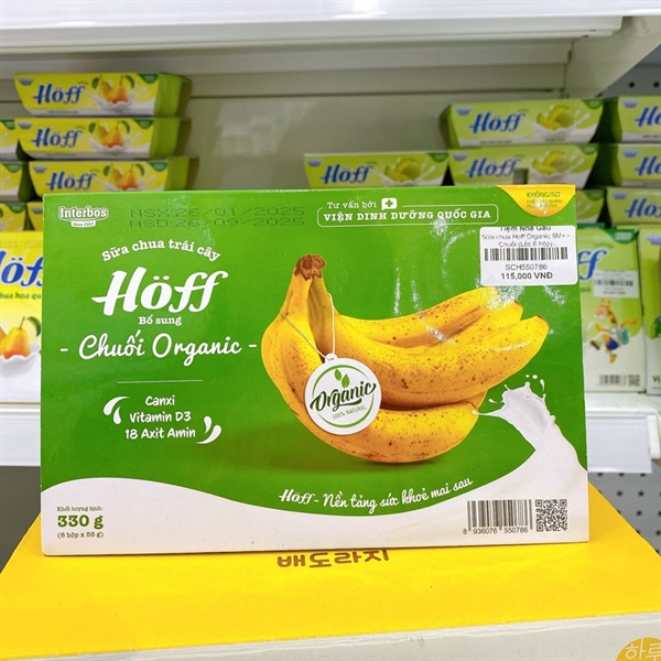 Sữa chua Hoff Organic 6M+ vị chuối