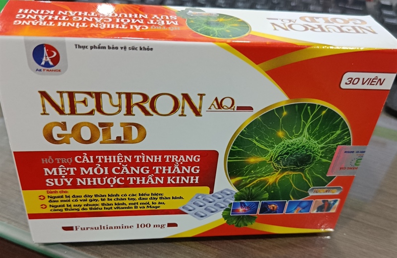 Neuron Gold (Bổ thần kinh) ( (Hộp 3 vỉ x 10 viên) - AE France