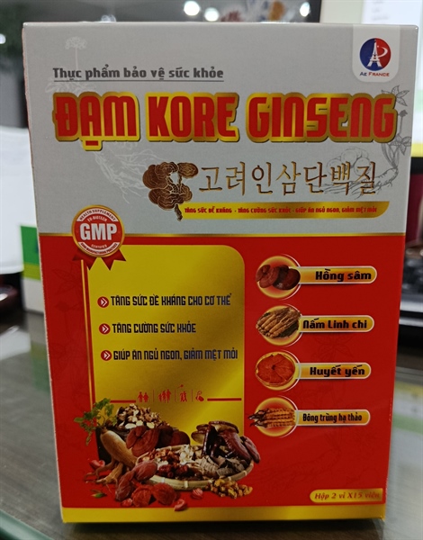 Đạm Kore Ginseng (Hộp 2 vỉ x 15 viên) - AE France