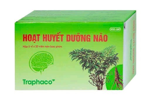 Hoạt huyết dưỡng não (Bao phim) (Hộp 5 vỉ x 20 viên) - Traphaco