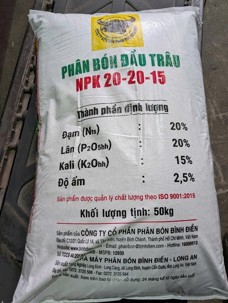NPK ĐẦU TRÂU 20-20-15 (NPK 20-20-15 TE)