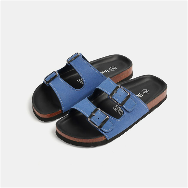 Dép trấu BU01 - Xanh Navy Lót Đen