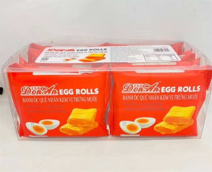 Bánh kem cuộn Don An nhân kem vị sữa, vị sầu riêng, vị trứng muối