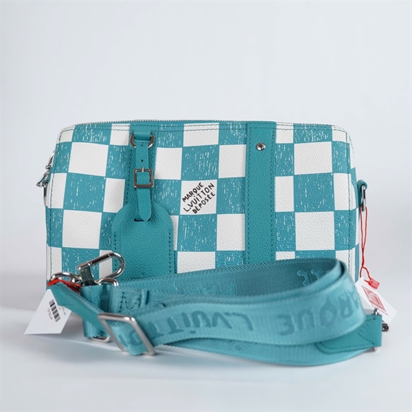 Túi LV Speedy ô vuông xanh sz27 KG+