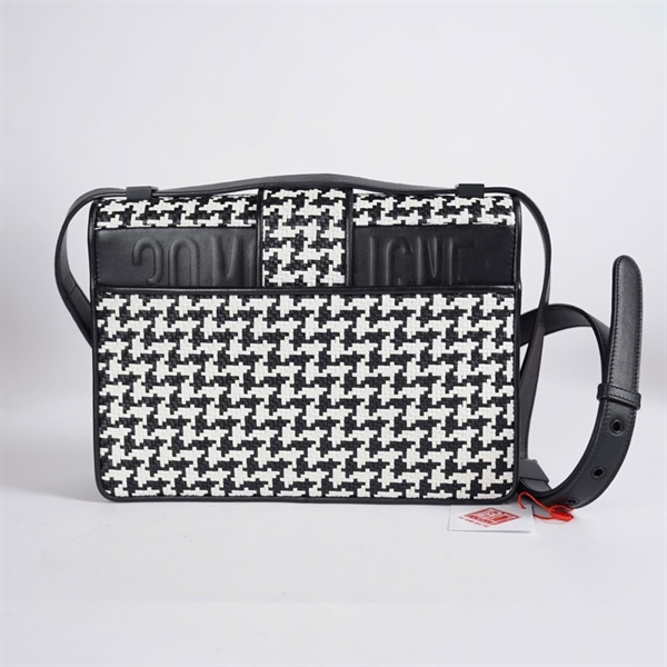 Túi Dior đeo chéo trắng đen (19-MA-1129) sz24 KG+