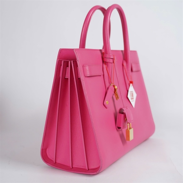 Túi YSL Handle hồng kèm ổ + 2 chìa sz32 KG+