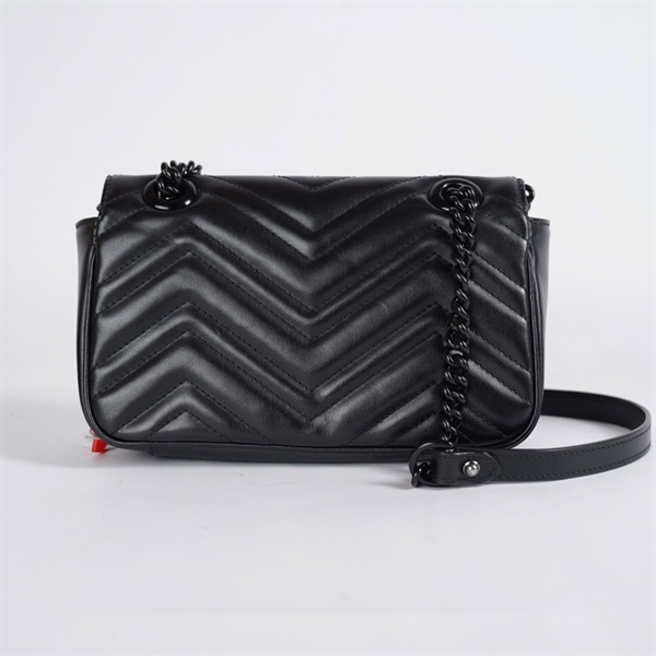 Túi GG Marmont đen (H040473316) sz21 KG+