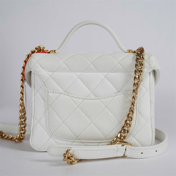 Túi Chanel Vanity Handle trắng (KP3E0TUK) sz17 KG+