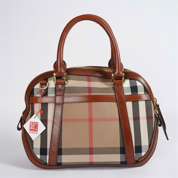 Túi BBR Handle nâu kẻ sọc sz32 KG+