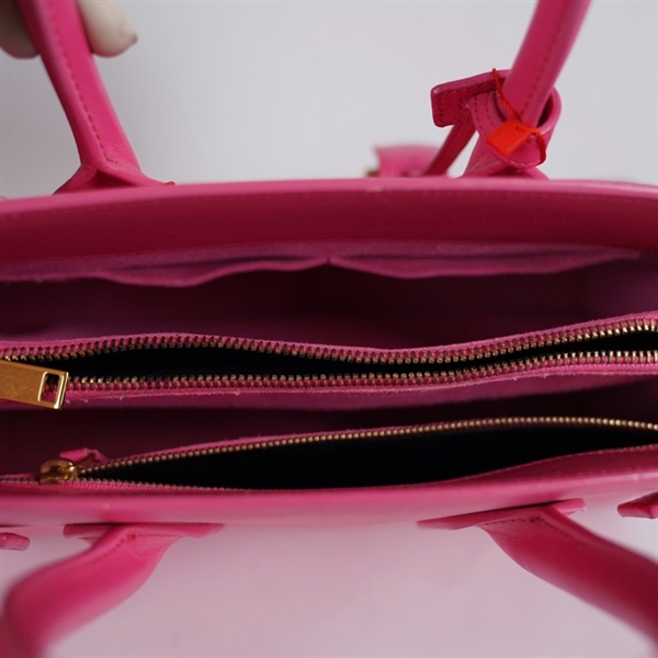 Túi YSL Handle hồng kèm ổ + 2 chìa sz32 KG+