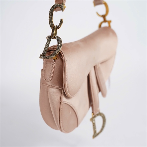 Túi Dior Saddle nude ánh hồng sz16 KG+