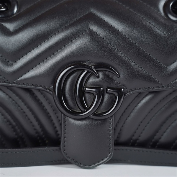 Túi GG Marmont đen (H040473316) sz21 KG+