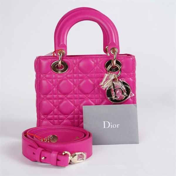 Túi Dior lady hồng (09-MA-0128) szS KG+