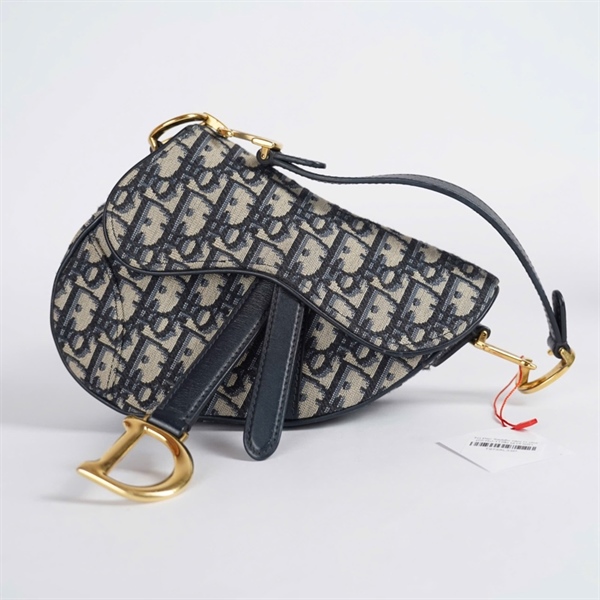 Túi Dior Saddle xám in chữ (05-RU-1108) sz16 KG+