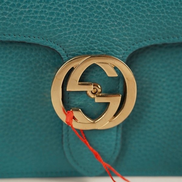 Túi GG Interlocking xanh sz28 KG+