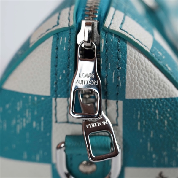 Túi LV Speedy ô vuông xanh sz27 KG+