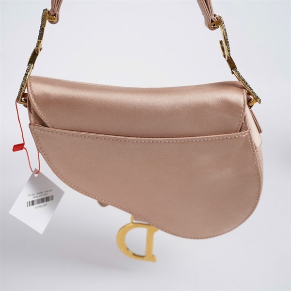 Túi Dior Saddle nude ánh hồng sz16 KG+