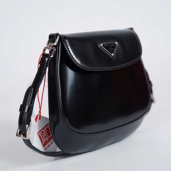 Túi Prada kẹp nách đen sz18 KG+