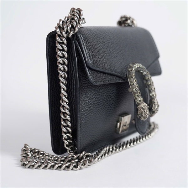 Túi GG Dionysus đen (421970-204991) sz20 KG+