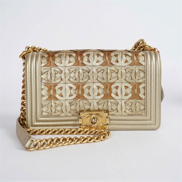 Túi Chanel Boy vàng (20497206) sz25 +