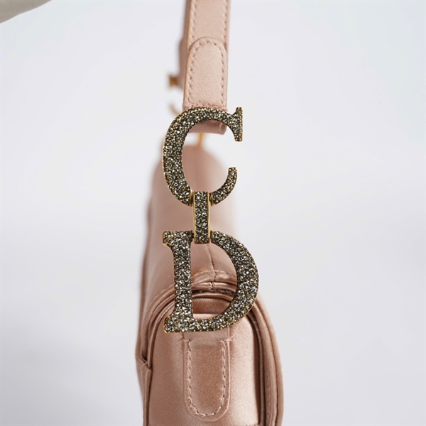 Túi Dior Saddle nude ánh hồng sz16 KG+