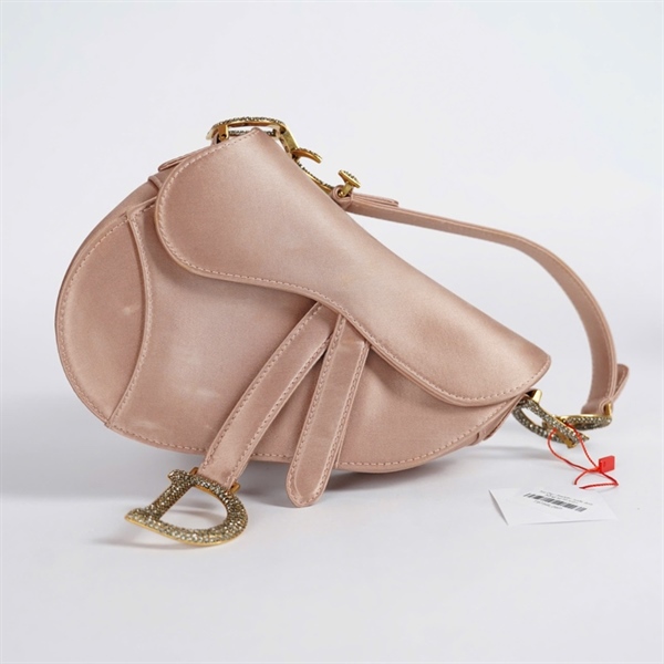 Túi Dior Saddle nude ánh hồng sz16 KG+