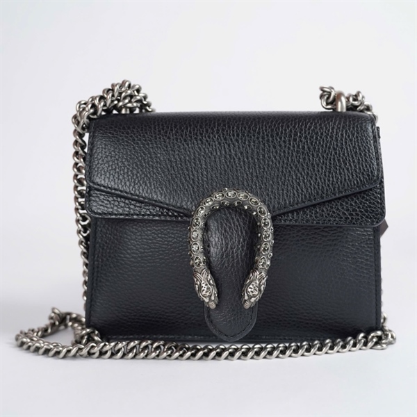 Túi GG Dionysus đen (421970-204991) sz20 KG+