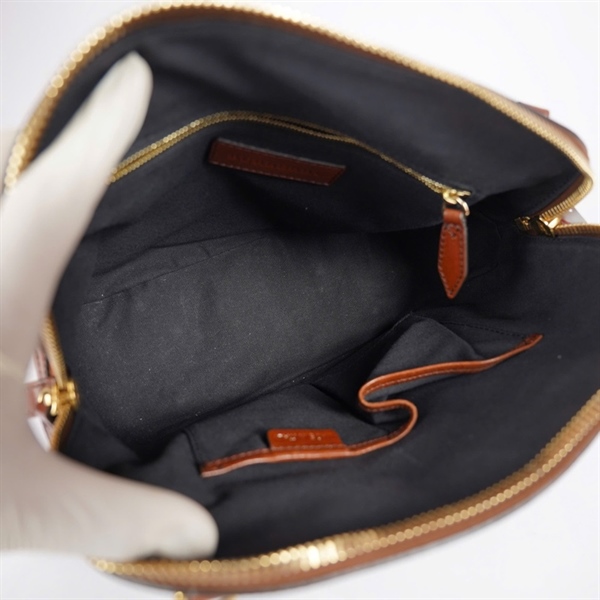 Túi BBR Handle nâu kẻ sọc sz32 KG+