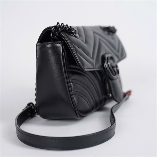 Túi GG Marmont đen (H040473316) sz21 KG+