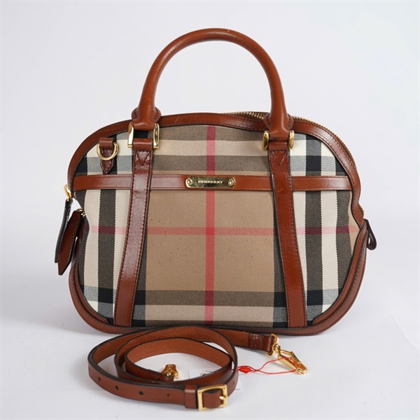 Túi BBR Handle nâu kẻ sọc sz32 KG+