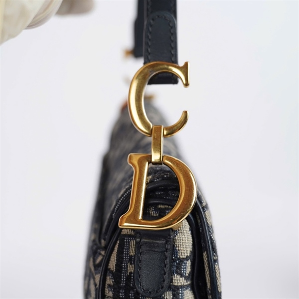 Túi Dior Saddle xám in chữ (05-RU-1108) sz16 KG+