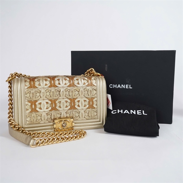 Túi Chanel Boy vàng (20497206) sz25 +