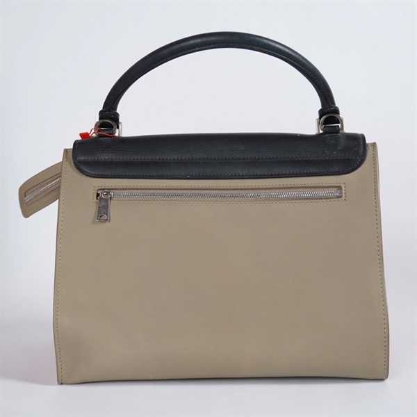 Túi Celine Handle xám nắp đen sz30 KG+