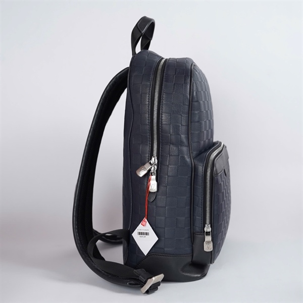 Balo LV ô vuông đen KG+