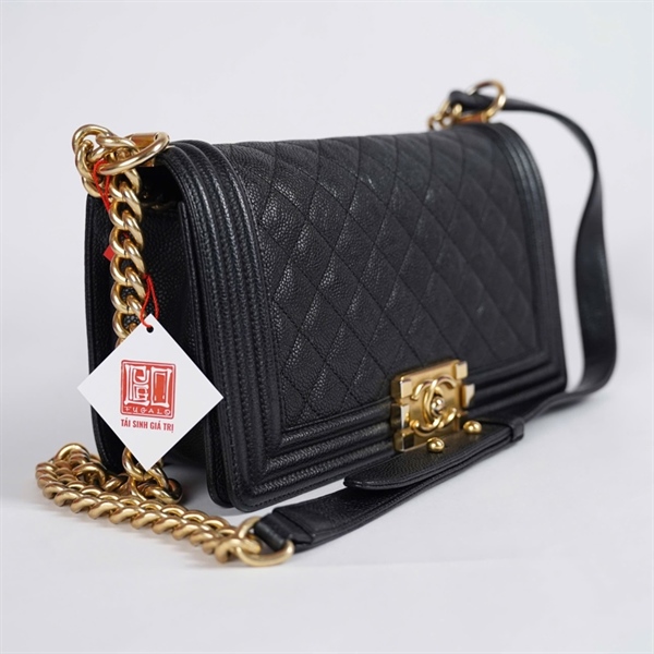 Túi Chanel Boy đen (23446679) sz25 KG+