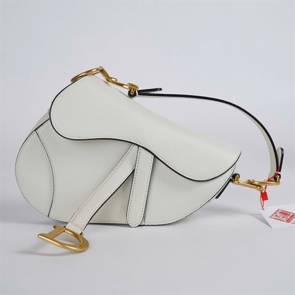 Túi Dior Saddle trắng (09-MA-0260) sz16 KG+