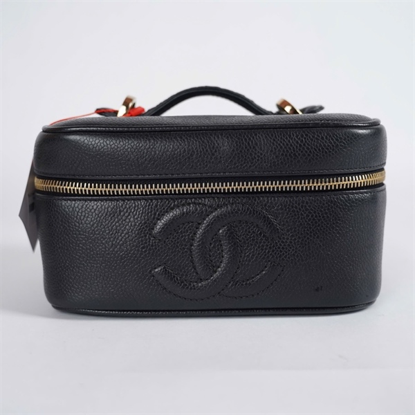 Túi Chanel Vanity đen có lót form sz19 KG+