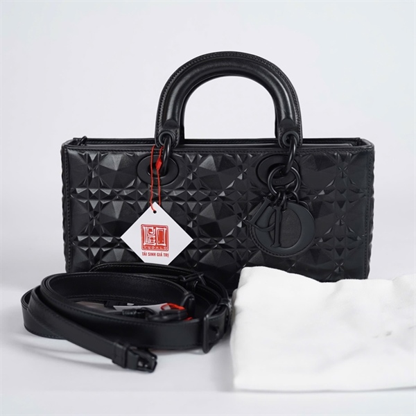 Túi Dior Joy đen kim cương 2strap (18-MA-0242) sz26 KG+