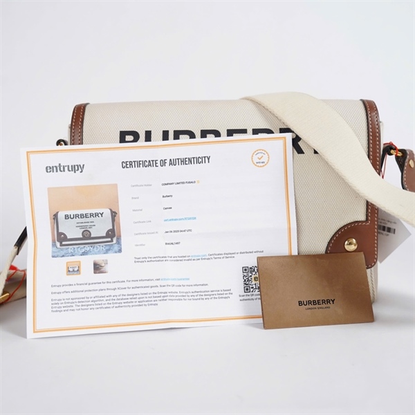 Túi BBR đeo chéo trắng viền nâu sz KG+