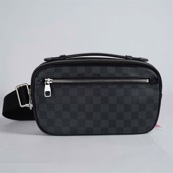 Túi LV Belt ô vuông đen sz26 KG+