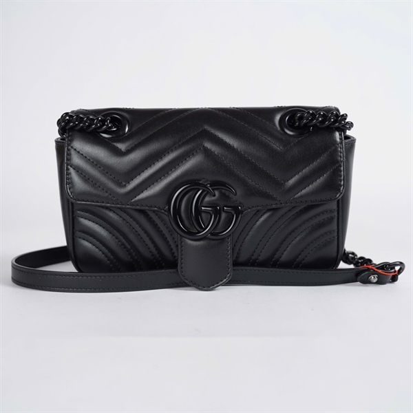 Túi GG Marmont đen (H040473316) sz21 KG+