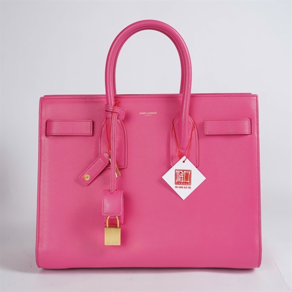 Túi YSL Handle hồng kèm ổ + 2 chìa sz32 KG+